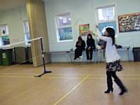 Young Women playing Badminton
